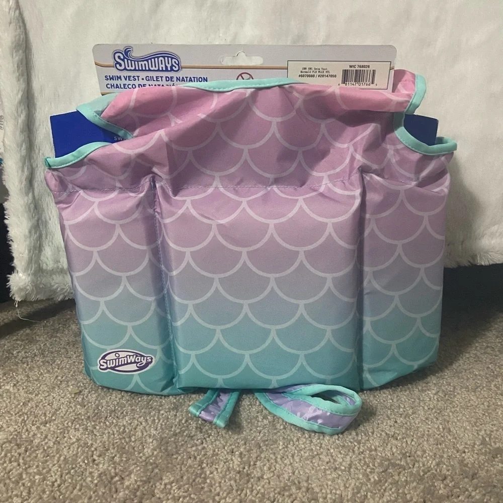 SwimWays Child Swim Vest Mermaid Print Ages 2-4 YEARS